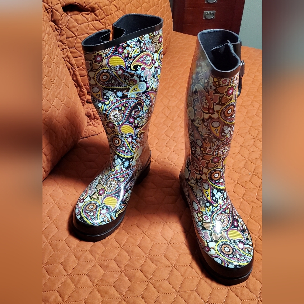 Blazin Roxx Paisley Rain Boots - Size 10